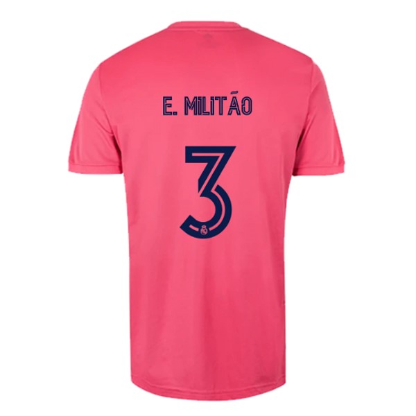 Camiseta Real Madrid Segunda equipo NO.3 E. Militão 2020-2021 Rosa